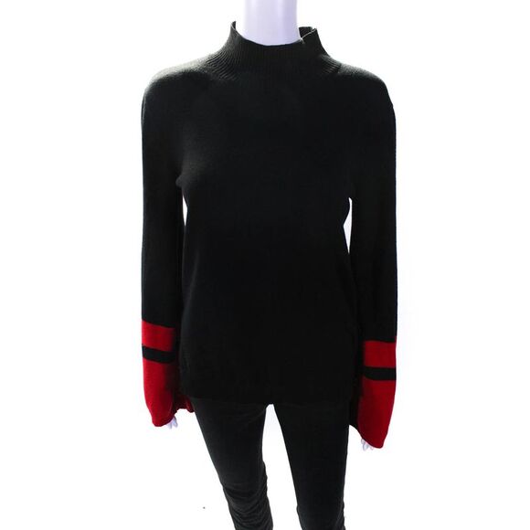 Slate & Willow Womens Bell Sleeve Sweater Black Size 6 11617072 - Picture 1 of 5